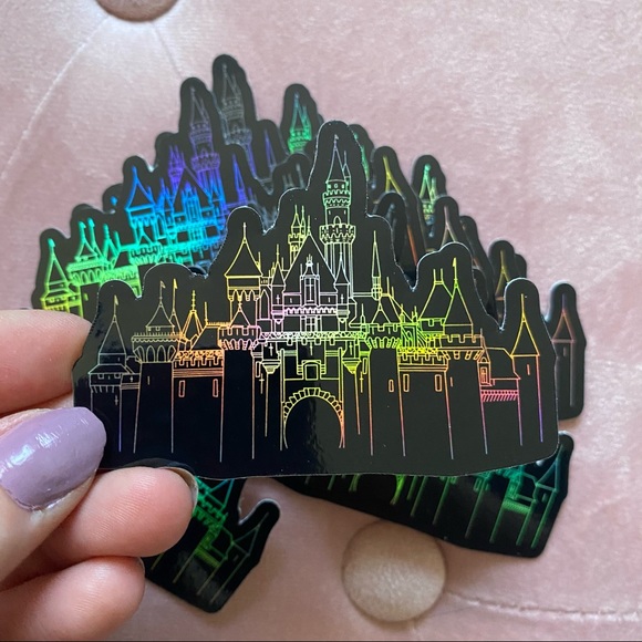 🏰Holographic Sleeping Beauty Castle Sticker - Picture 4 of 4